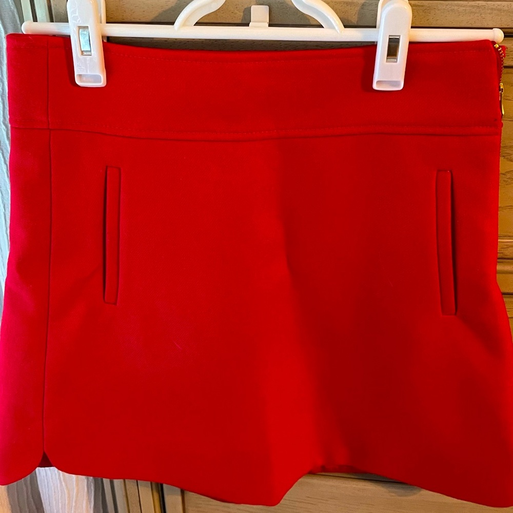 Red mini skirt J. Crew, only worn once